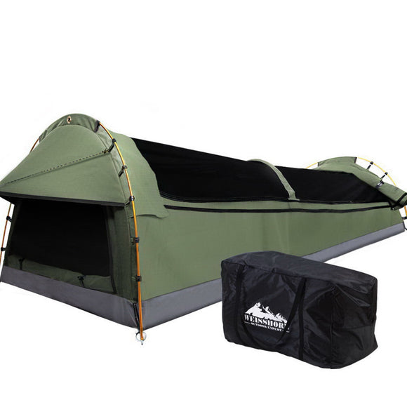Swag - Double Canvas Tent Deluxe Celadon With Mattress