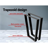 Table Legs x 2  71x65/40cm  Industrial Metal Trapezoid
