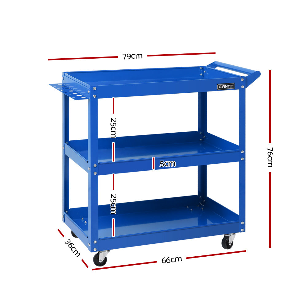 Tool Cart 3 Tier Steel Trolley