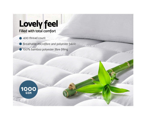 Mattress Topper  Bamboo - Single