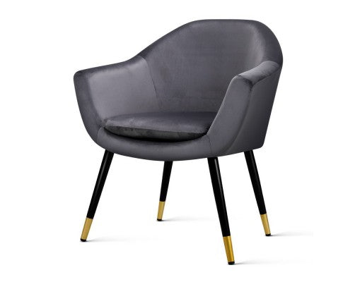 Velvet Chair - Grey