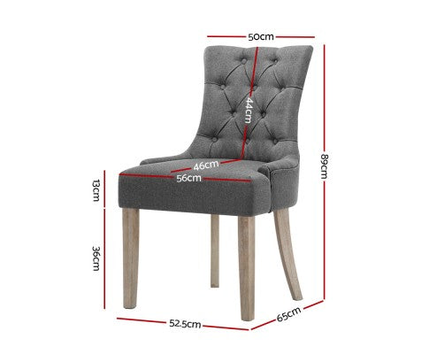 French Provincial Dining Chairs x 2