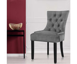 Dining Chairs x 2 Velvet French Provincial