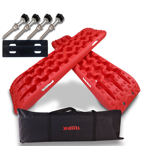 Recovery Tracks Kit with Carry Bag and Mounting Pins - Red