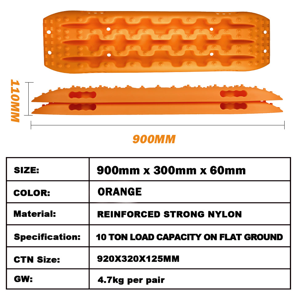 Recovery Tracks With 4PCS Mounting Pins - Orange