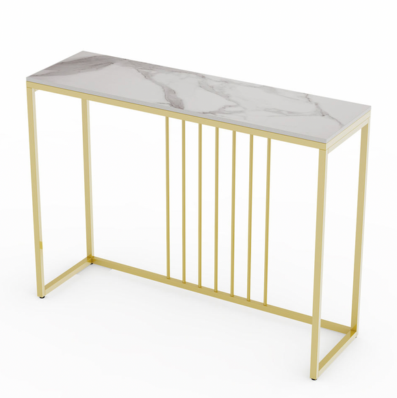 Stone Marble Console - Marble & Gold