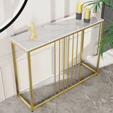 Stone Marble Console - Marble & Gold