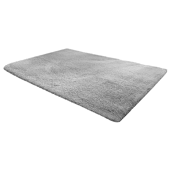 Floor Rugs Large Shaggy 230x200cm - Grey