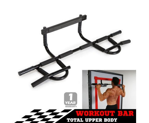 Portable Chin Up Workout Bar Home Door Pull Up Abs Exercise Doorway Wall Fitness