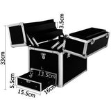 Portable Cosmetic Beauty Carry Case Box Black w/ Mirror