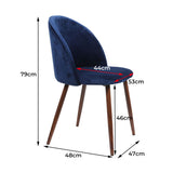 Dining Chairs x 2 - Navy