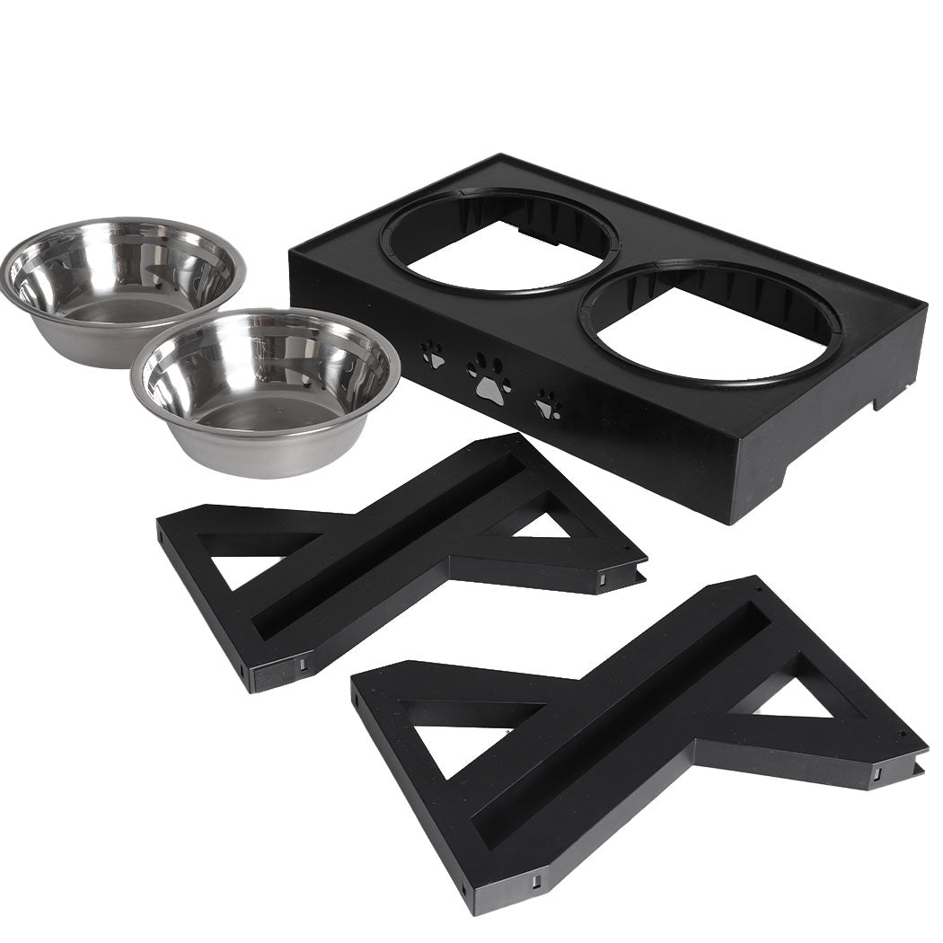 Pet Bowl  Double - Adjustable Height Stand