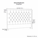 Bed Headboard King Size - Beige
