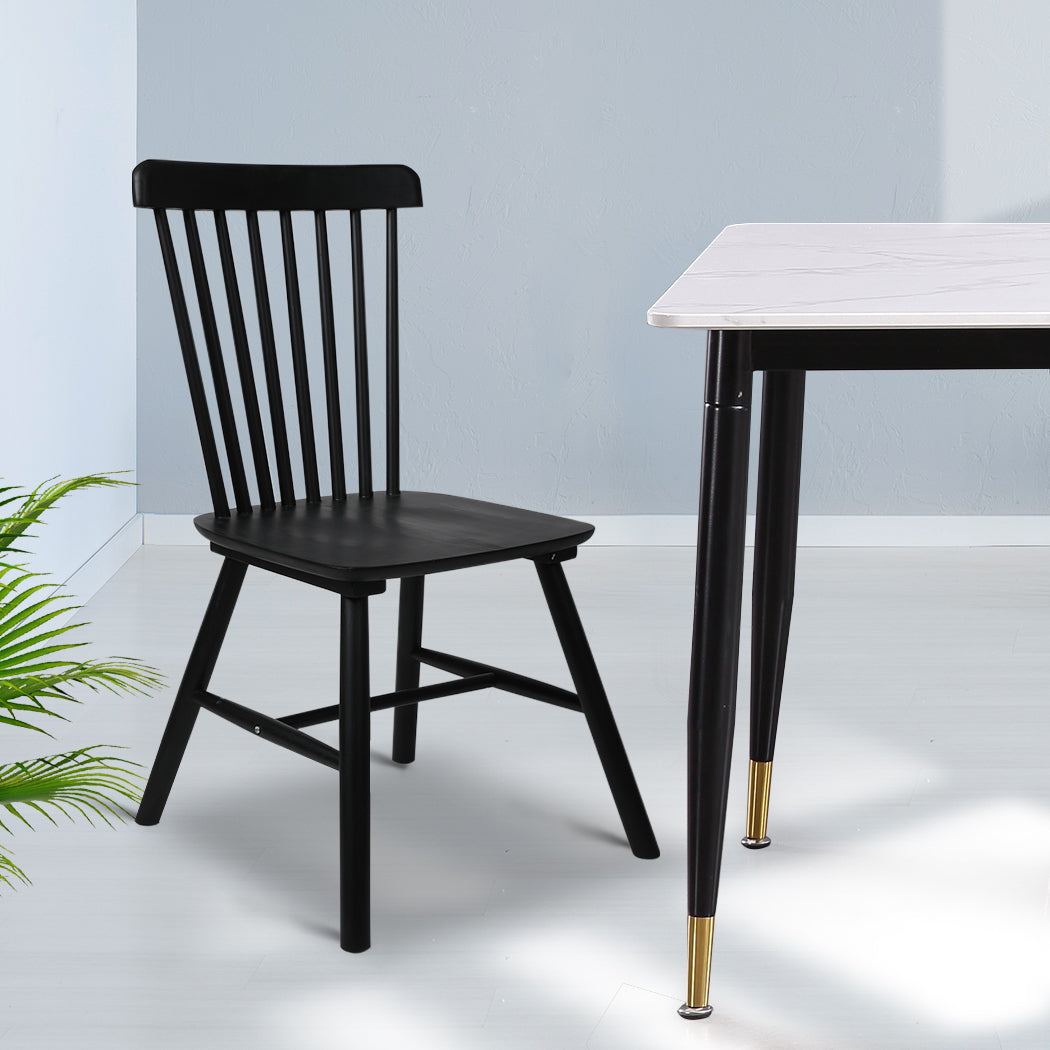 Dining Chairs Replica  x 2 -  Black