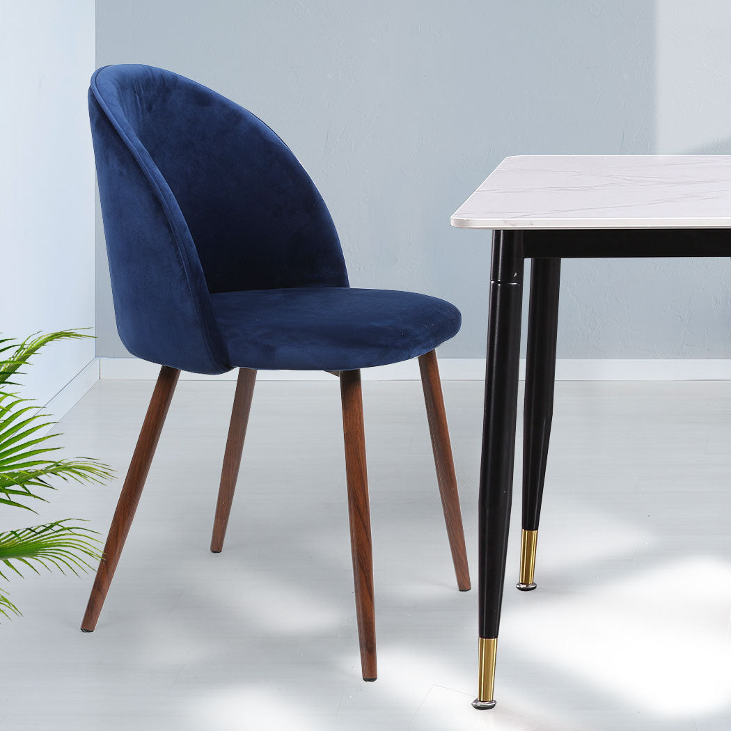 Dining Chairs x 2 - Navy