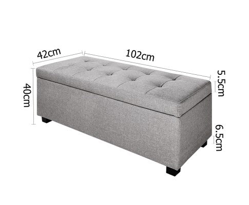 Ottoman Large - Light Grey