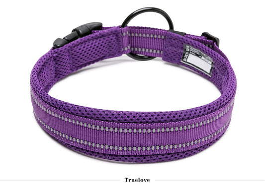 Heavy Duty Reflective Collar Purple S