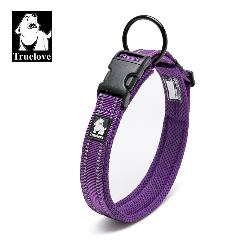 Heavy Duty Reflective Collar Purple L